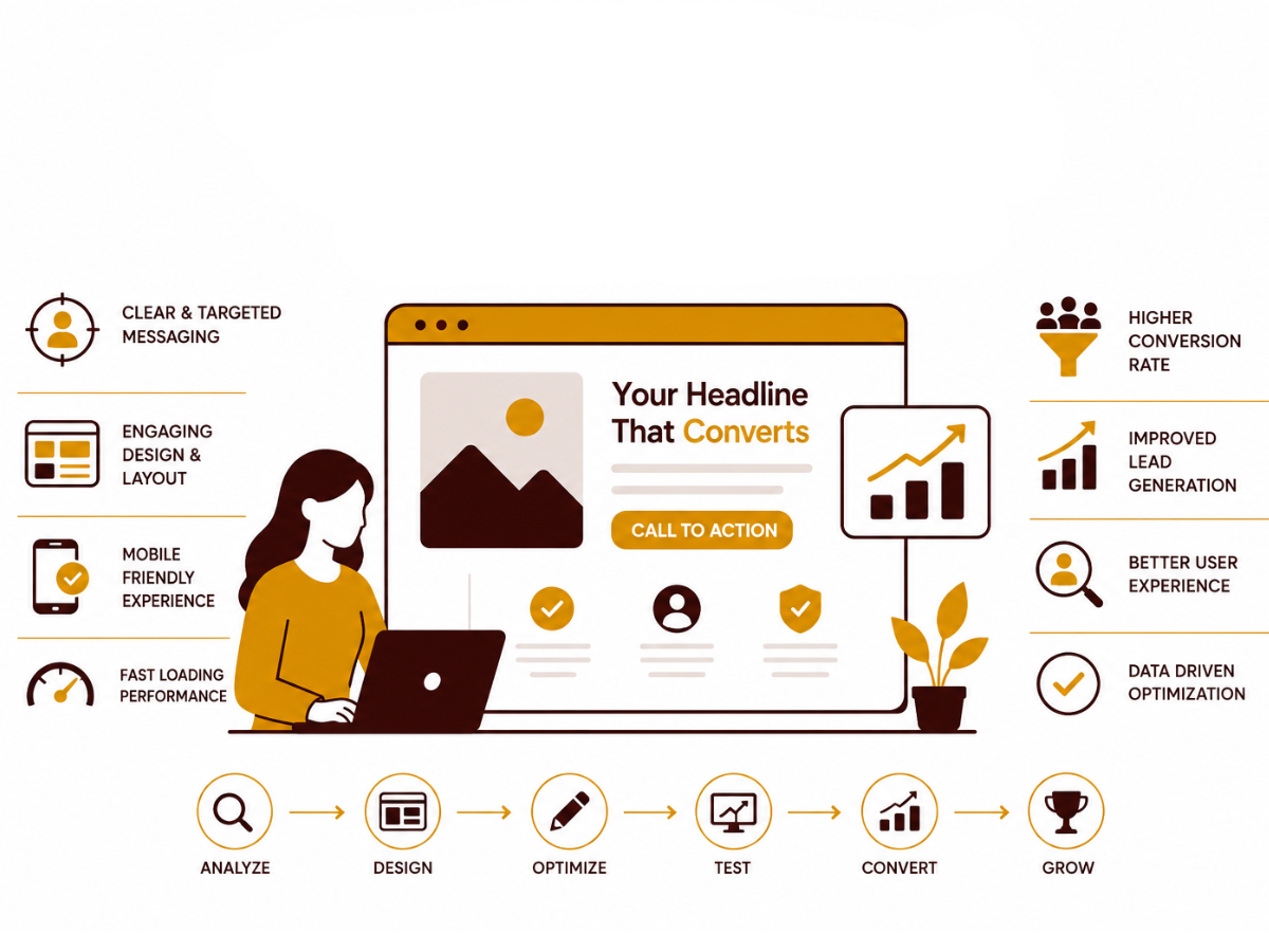 Salon booking landing page design